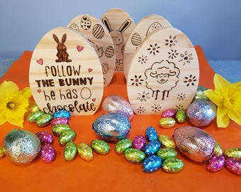 Wooden Easter Decorations - Plaque, Free Standing, Fire Place, Shelf, Mantlepiece, Limited Edition, Ornament