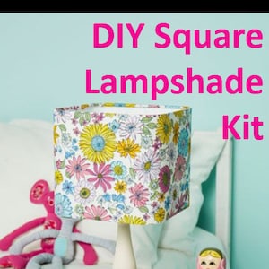 DIY Square Lampshade Kit - Use your own fabric & our heat resistant self-adhesive inner to make your unique personalised lampshade