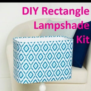 DIY Rectangle Lampshade Kit - Use your own fabric & our heat resistant self-adhesive inner to make your unique personalised lampshade