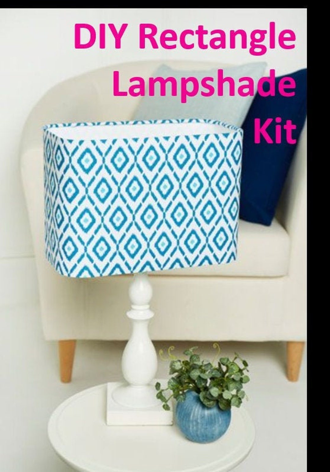 DIY Rectangle Lampshade Kit - Use Your Own Fabric & Our Heat Resistant Self-adhesive Inner to ...