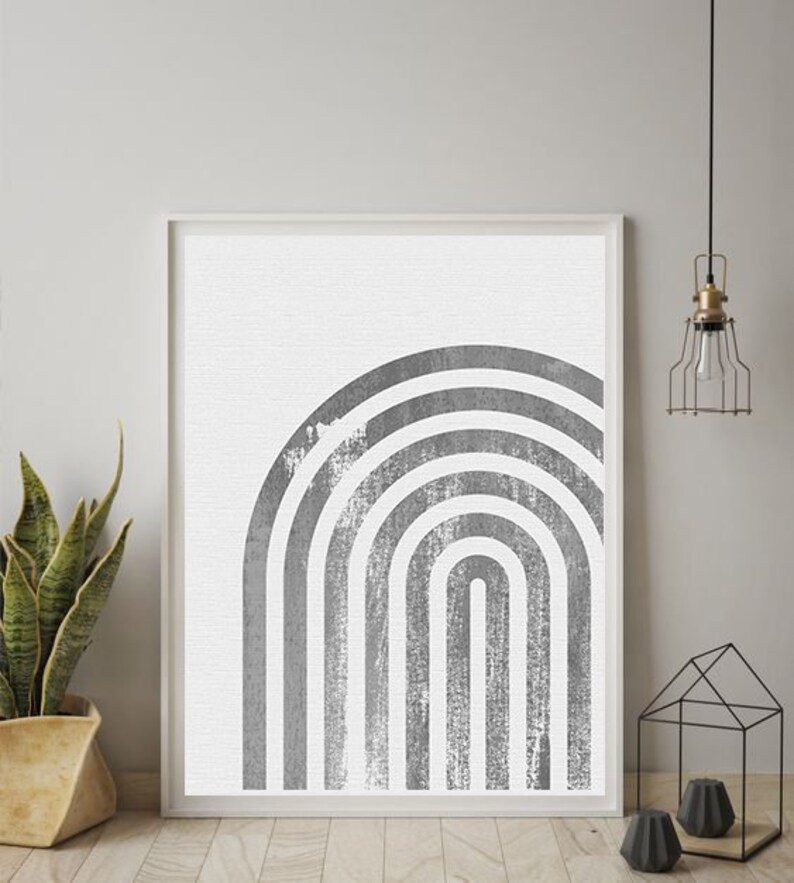 Geometric Printable Wall Art Digital Print Neutral Wall Art Etsy