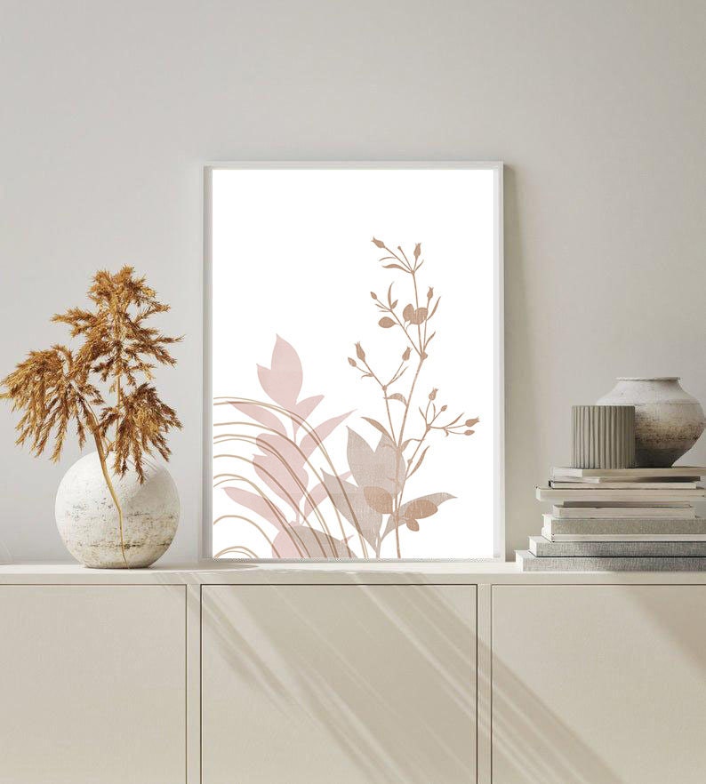 Neutral wall art Beige print Nature printable wall art Etsy