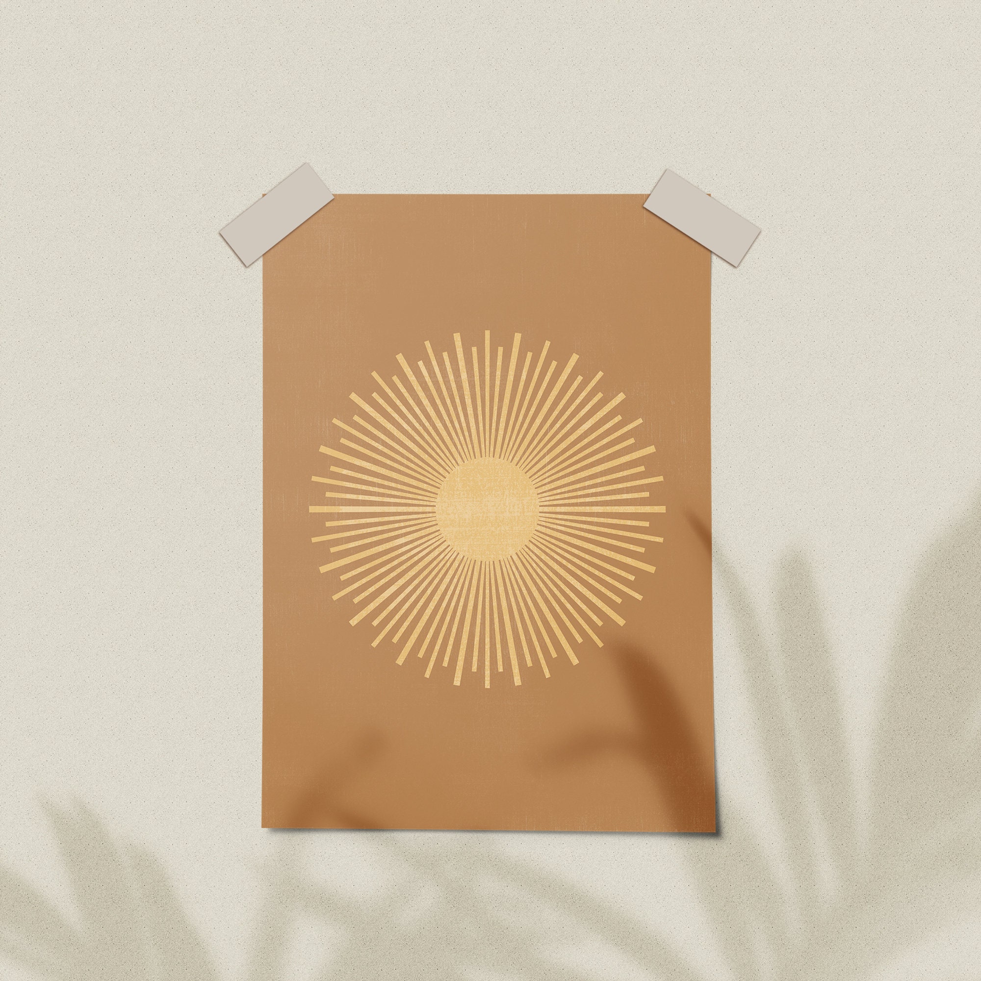 Sun Wall Art Sunshine Wall Prints Boho Decor Minimalist Print Etsy