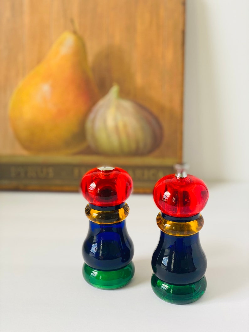 Olde Thompson 5.5 Sunset Fiesta Colored Pepper Mill and Salt Etsy