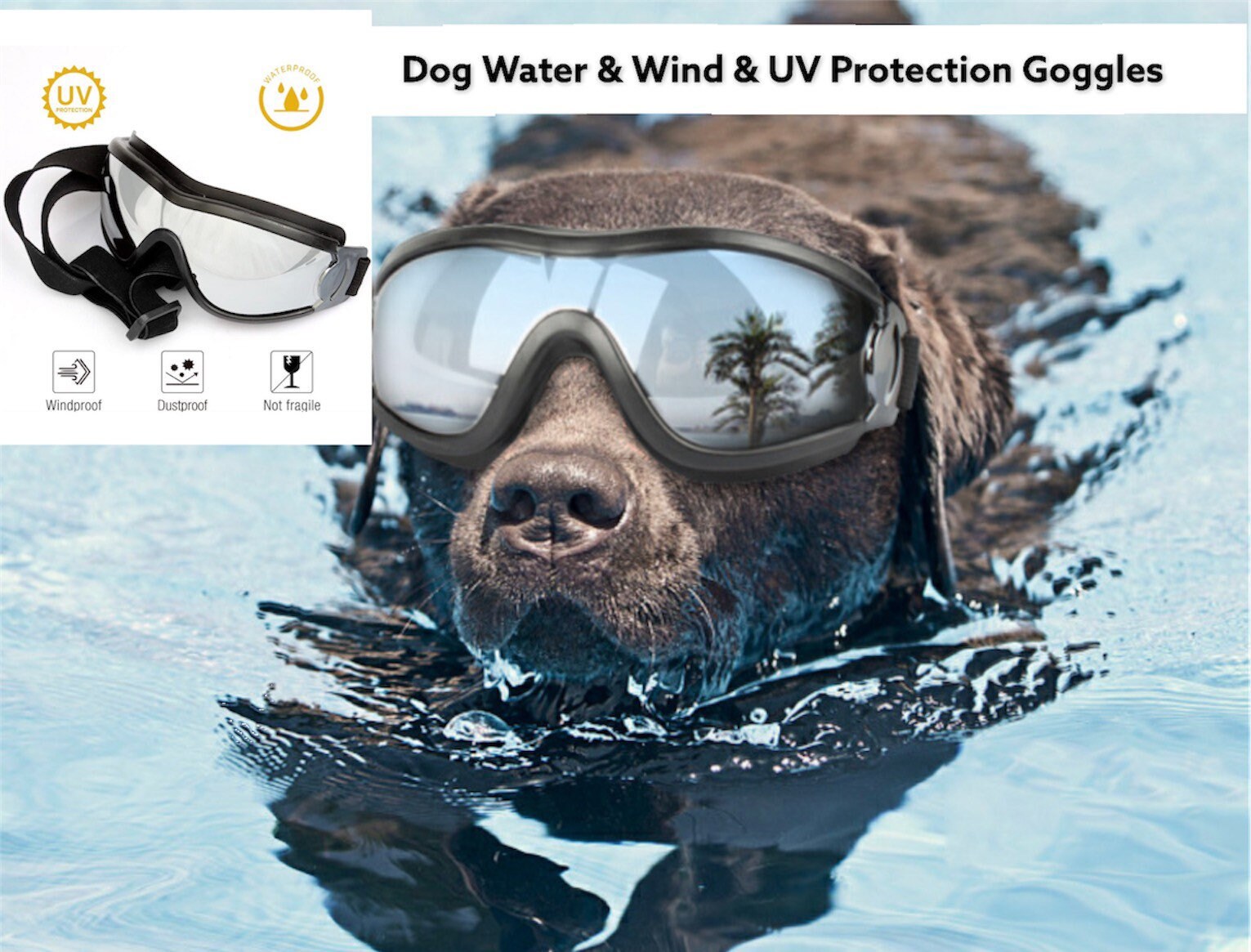 Dog Pet Windproof Waterproof UV Protection Sunglasses Dog Etsy