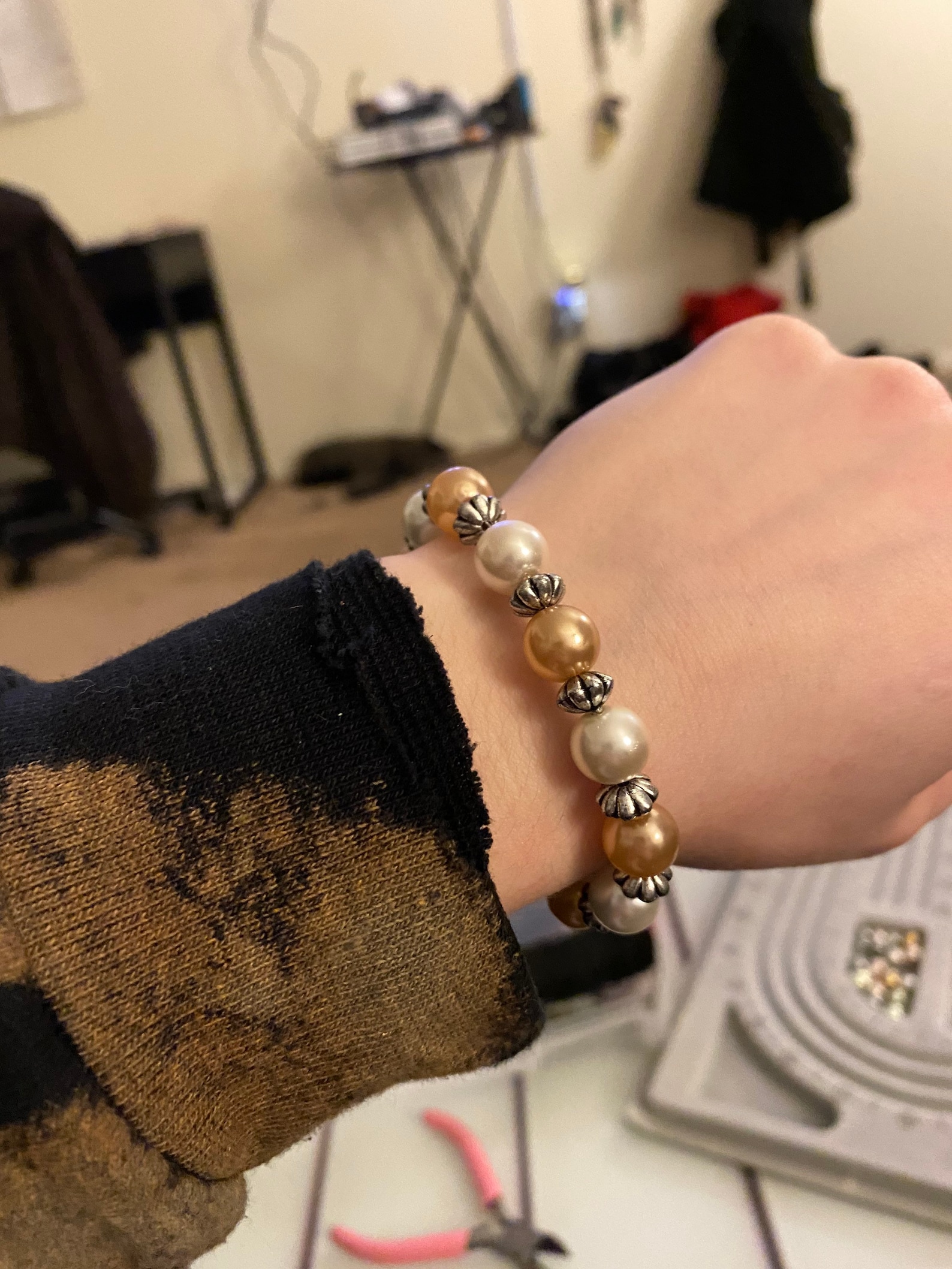 Pearl Beaded Bracelet | Etsy