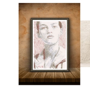 Disegno A Cera Su Carta, Serie "Bellezza e Vertigine", Originale Ed Unico
