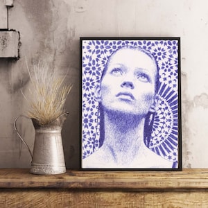 Draw Made With Bic Pen, Beauty and Vertigo Series, Original and Unique