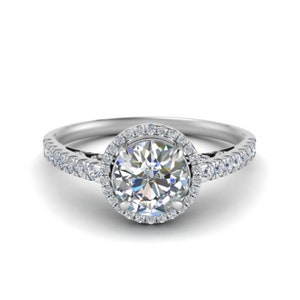 2.00 Cts Round Moissanite Solitaire Engagement Ring for Women 14k 18k Gold Bridal Wedding Ring 925 Sterling Silver Ring Gift for Her