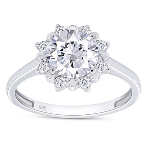 3 Cts Certified D Colorless Moissanite, 14K 18K Solid Gold ,  Sterling Silver Solitaire Engagement Ring, Anniversary Ring , Wedding Ring
