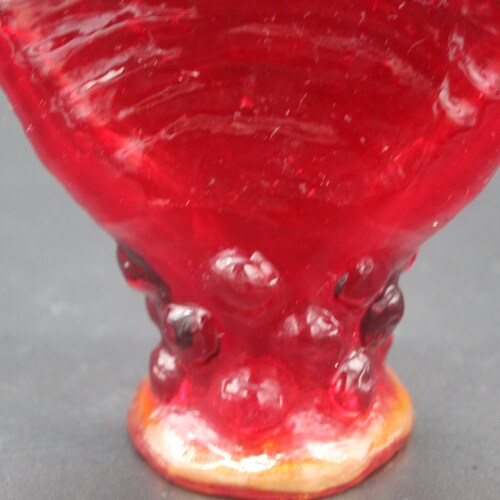 Phoenix Consolidated TRUE Red Spanish shops Catalonian Art Glass Vase REUBEN HALEY