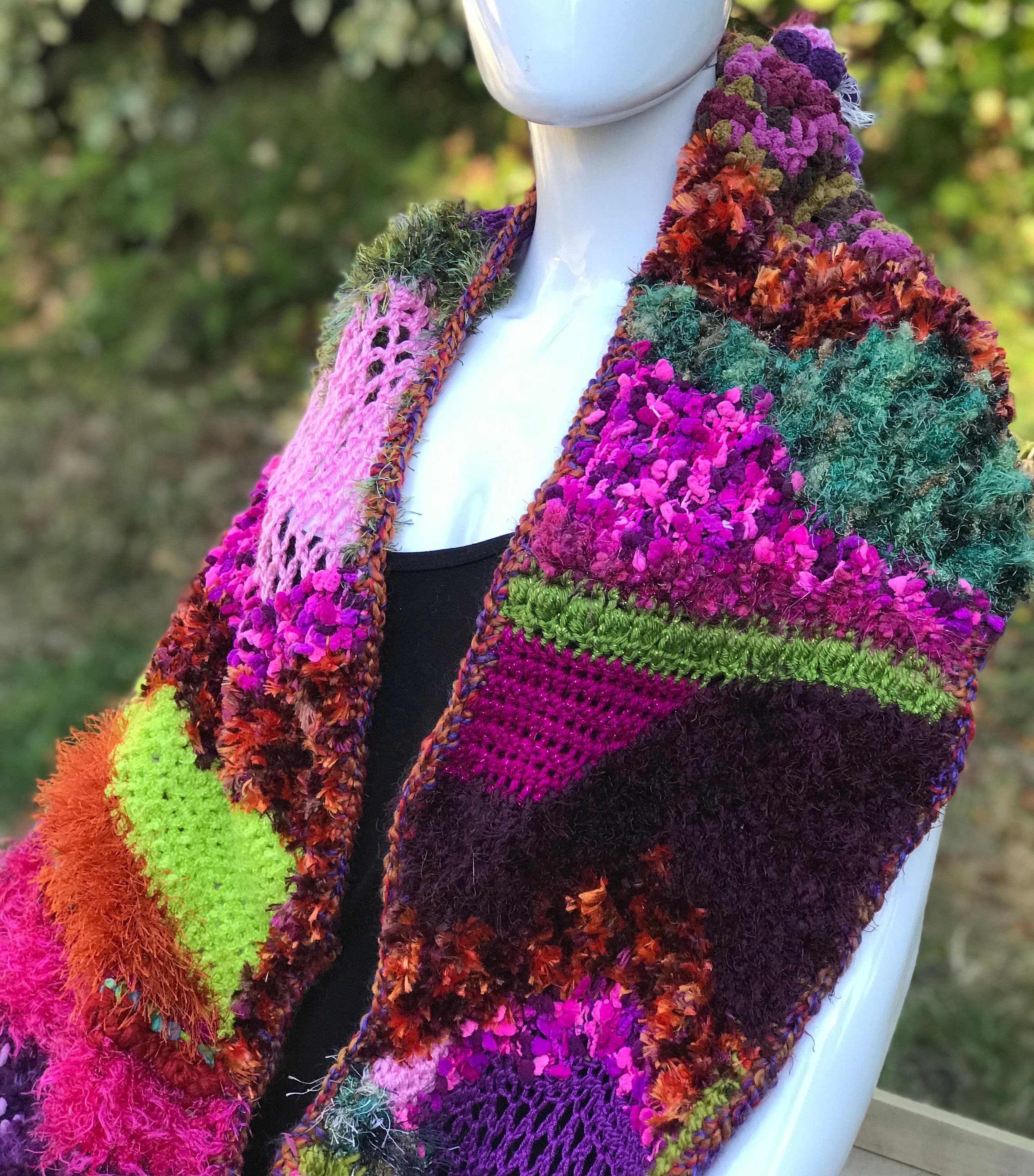 FREE FORM SCARF with Beads