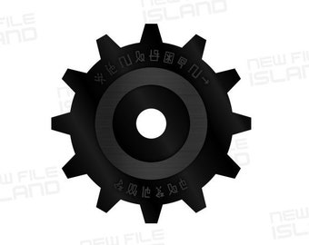 Devimon's Black Gear with Digicode - Acrylic token