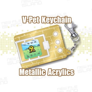 Metallische Acryl - Digimon Virtual Pet Lasercut Schlüsselanhänger