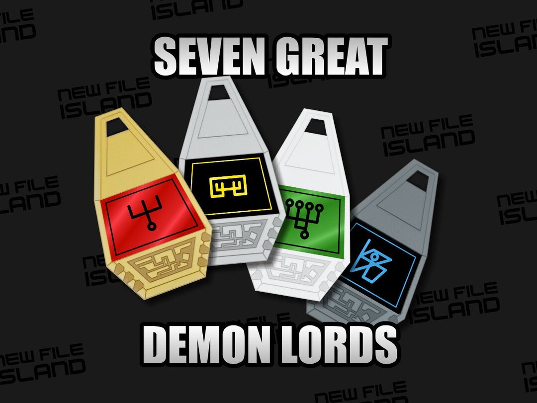 Seven Great Demon Lord - Tag and Crests - Etsy