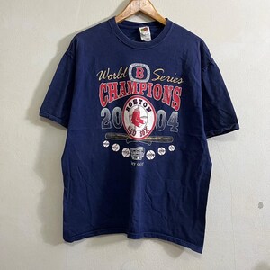 T-shirt femme bleu marine/rouge Boston Red Sox adulte taille