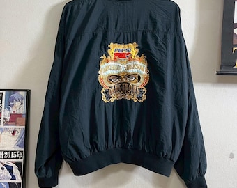 Vintage 1993 Michael Jackson Dangerous Pepsi World Tour Concert Black XL Jacket