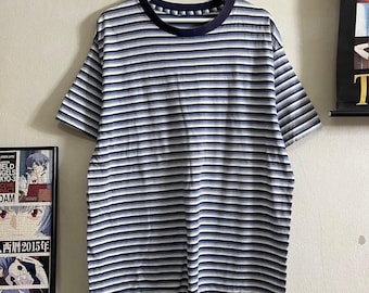 Vintage 90er Jahre Streifen T-Shirt Gr. XL