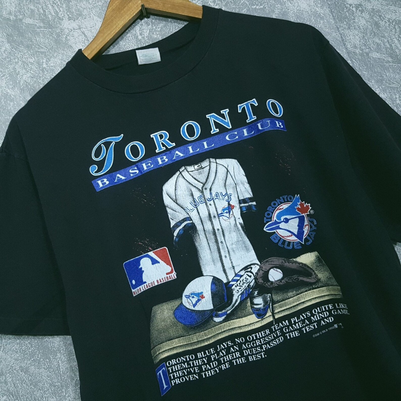 Vintage 1992s Toronto Blue Jays TShirt size L Etsy