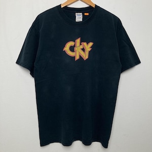 ヴィンテージ✨CKY Tシャツ クラシックロゴ ブルー Cky - Light Blue
