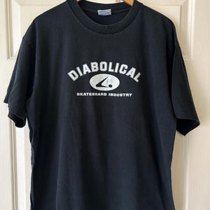 Vintage 90s Diabolical skateboard industry T-Shirt