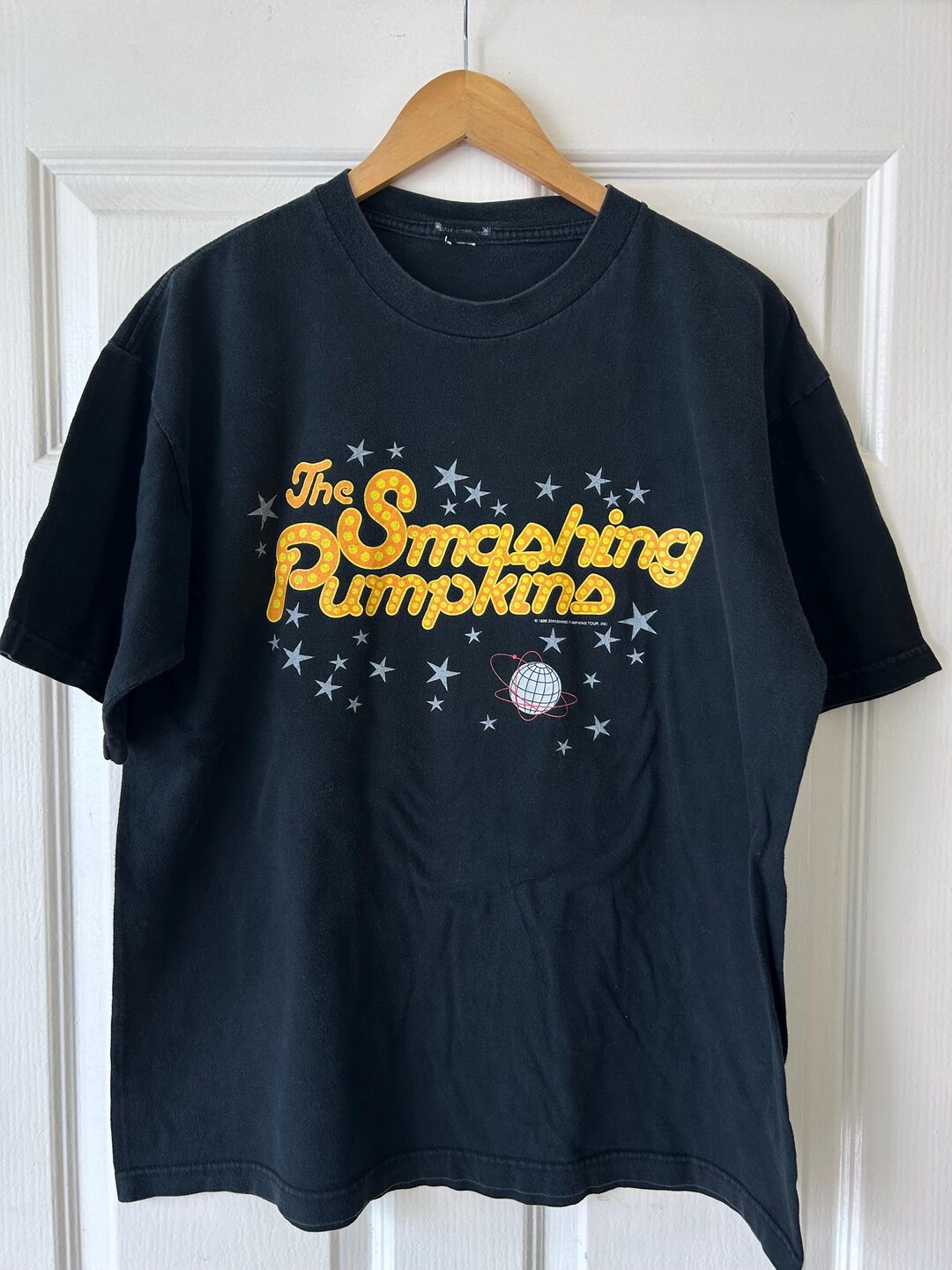 ミュージシャン 1996 The Smashing Pumpkins tee Vintage 1996 The Smashing Pumpkins Band Tour T-Shirt, Short