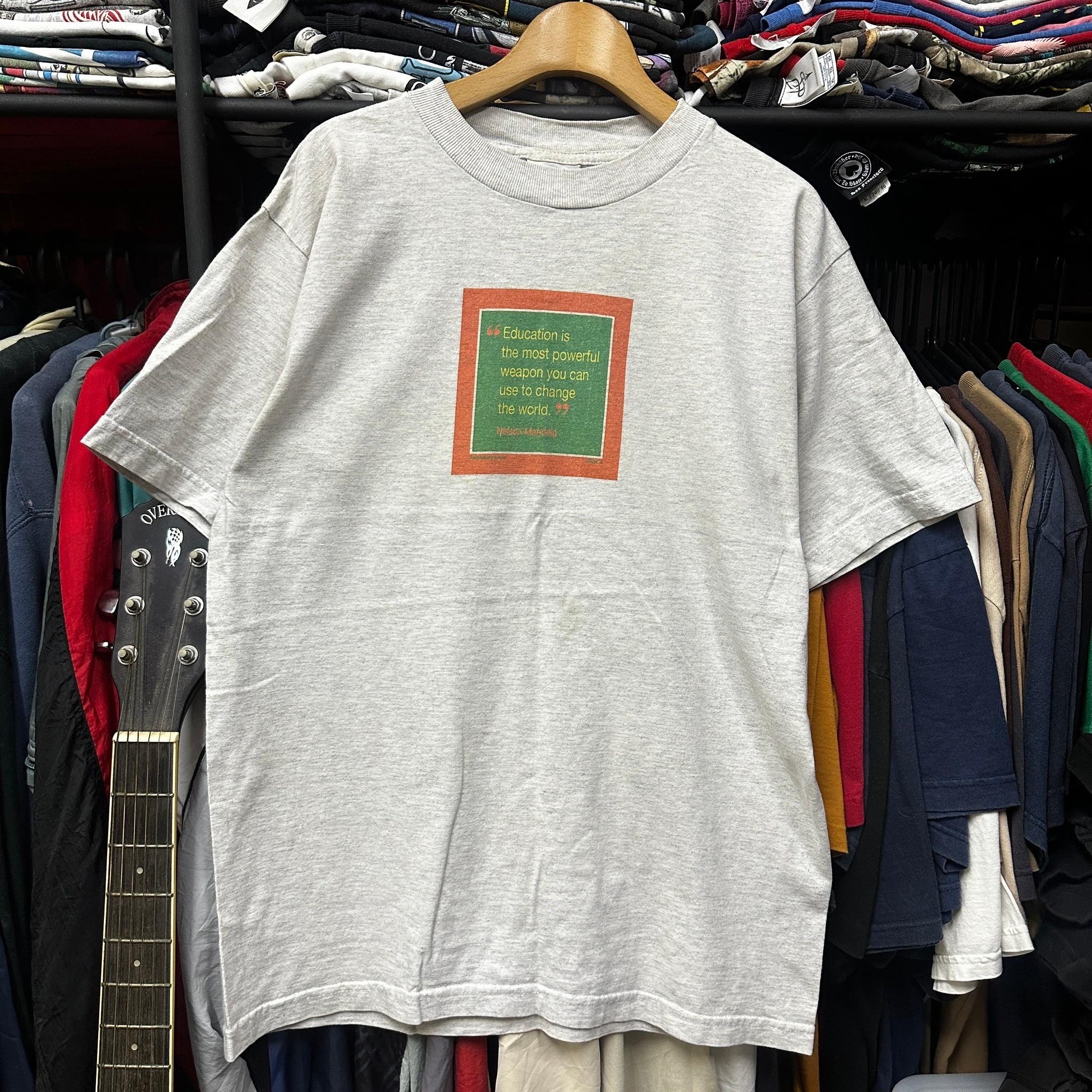 激レア！EDUBE / NELSON MANDELA Vintage Nelson Mandela Education T-shirt - Etsy