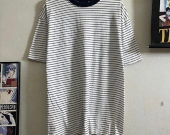 Vintage 90er Jahre Streifen T-Shirt Gr. XL