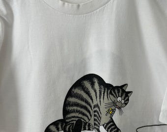 90s Kliban Cat Basketball Cats Crazy Shirts Hawaii Souvenir Tee