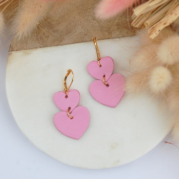 Orecchini A Cuore Placcati Oro Per Donne E Ragazze | Ciondolo Cuore Romantico | Bijoux Eleganti