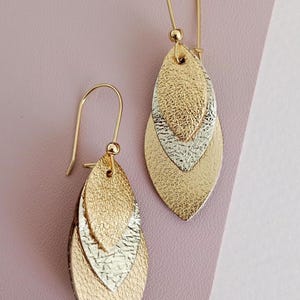 Flower earrings - Gold-plated jewelry - Handmade creation - Christmas gifts for women - Agatiz