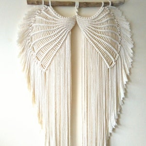 Large Macrame Angel Wings Wall Hanging