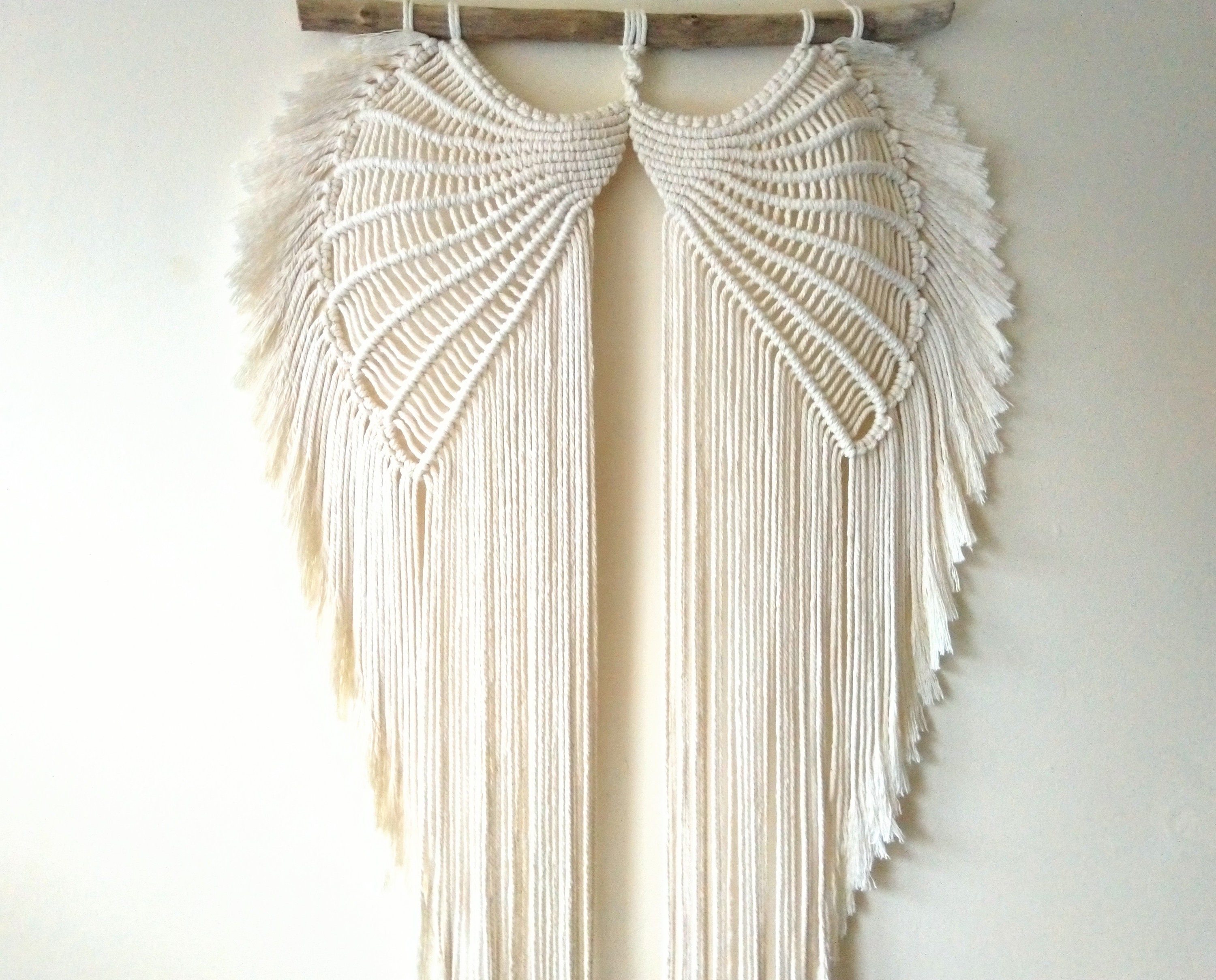 Large Macrame Angel Wings Wall Hanging - Etsy