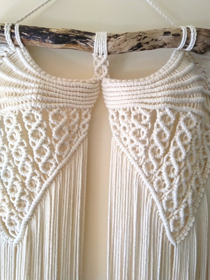 Large Macrame Angel Wings Wall Hanging Etsy