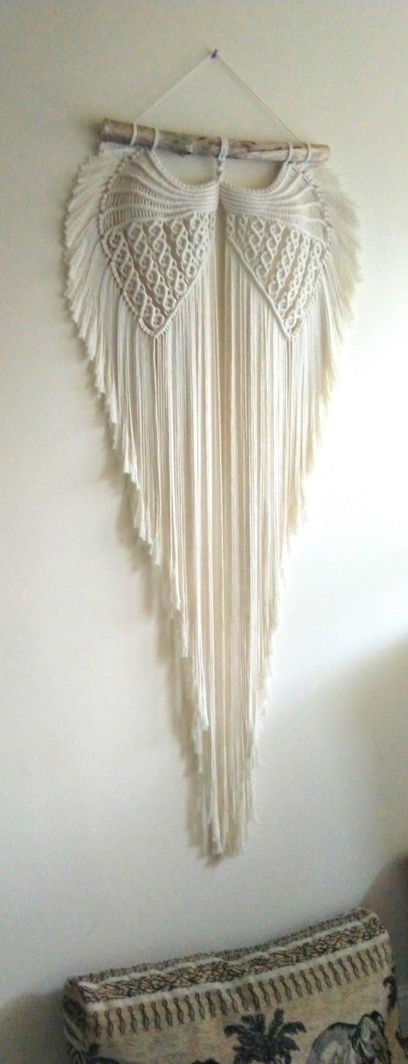 Large Macrame Angel Wings Wall Hanging Etsy