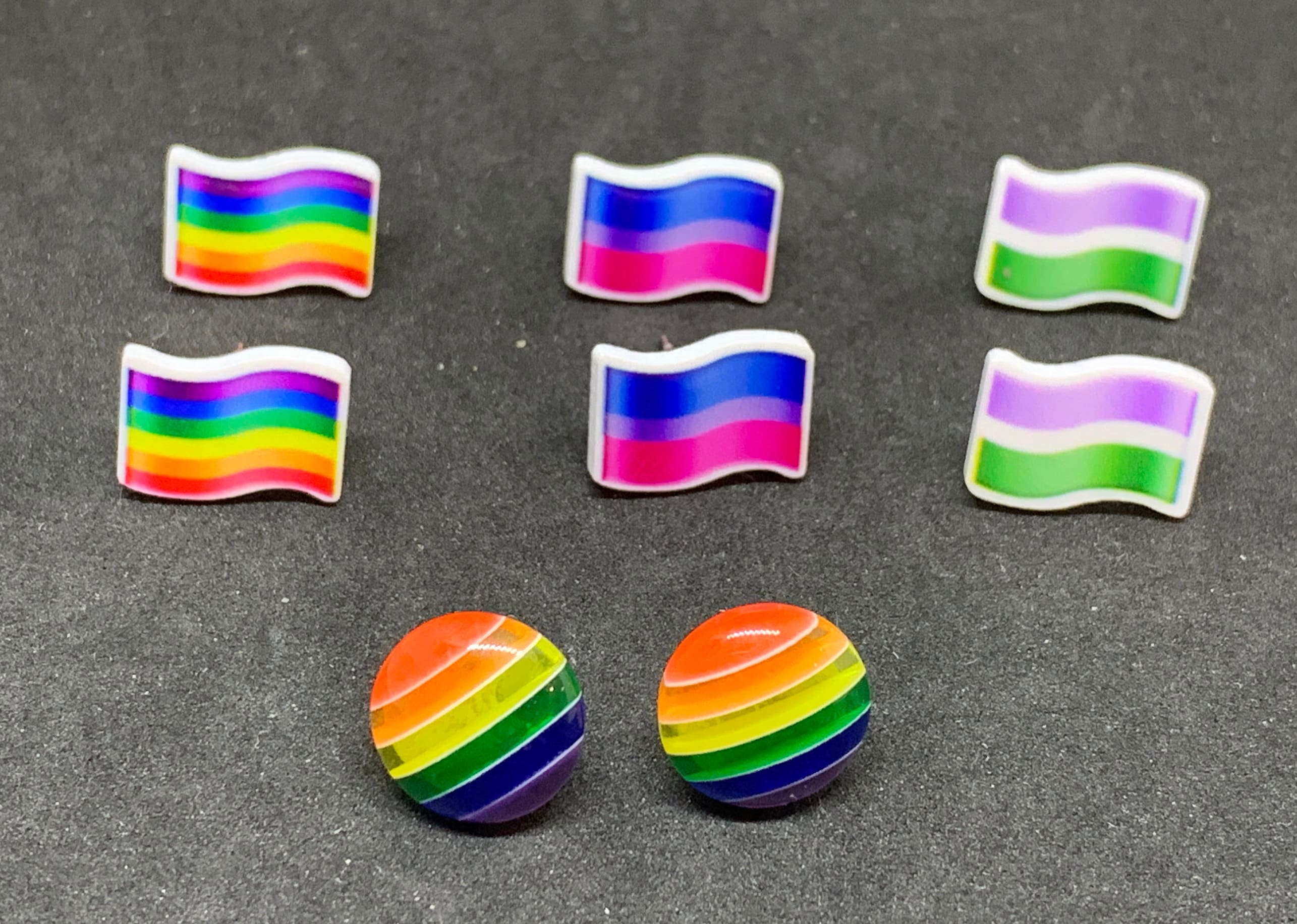 LGBT Pride Flag Earrings Rainbow Earrings Gay Earrings Etsy