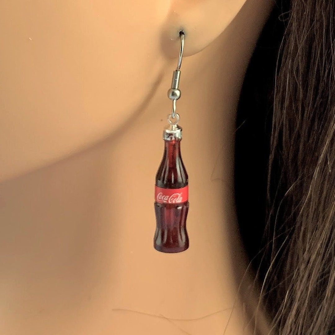 Coke Bottle Earrings Coca Cola Earrings Drink Earrings Soda Etsy