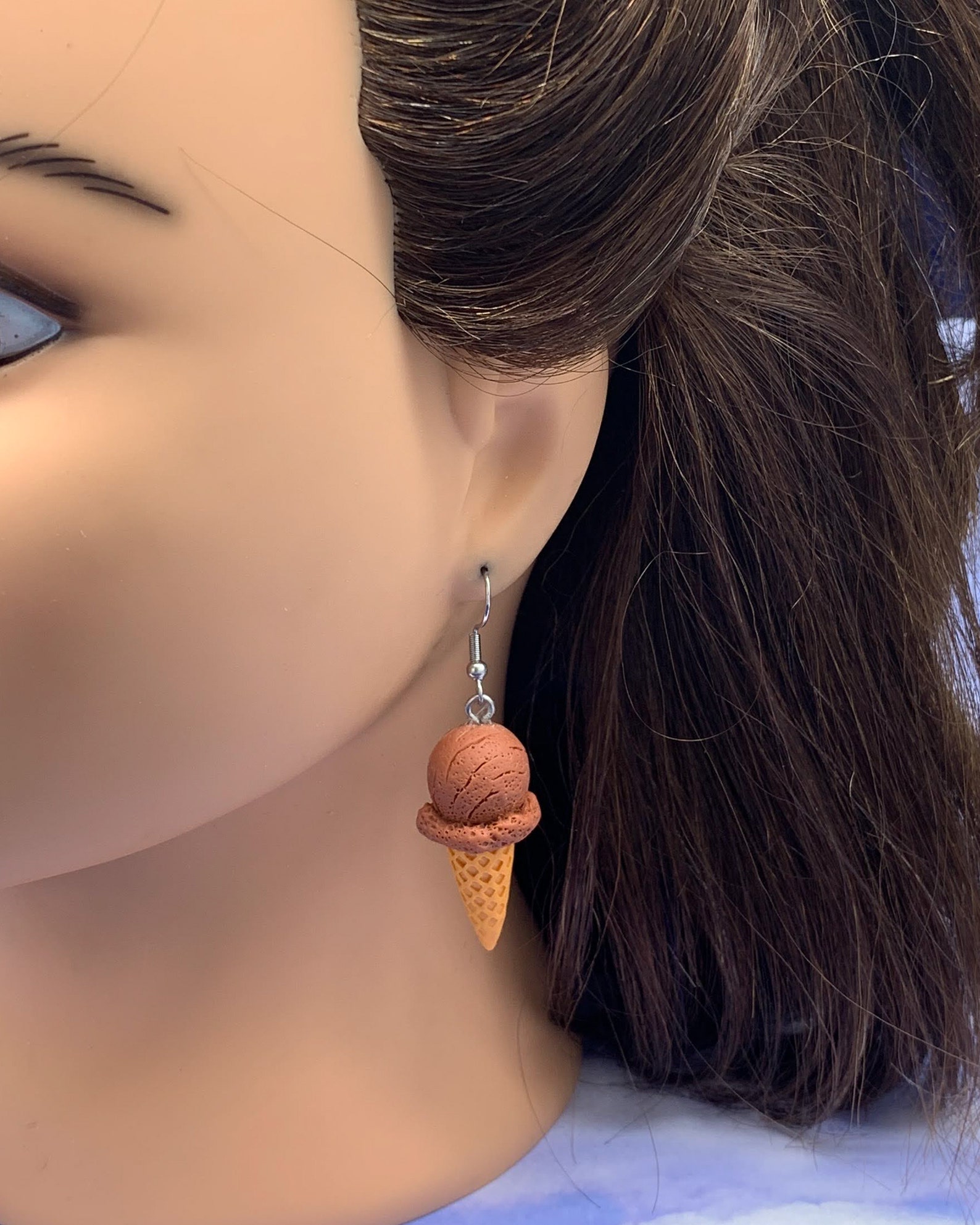 Ice Cream Cone Earrings Food Earrings Summer Earrings Etsy