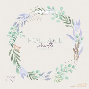 aquarelle feuillage clipart composition moderne de verdure feuilles feuilles perdent bouquet esthétique DIY téléchargement instantané png instantané