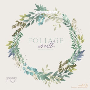 aquarelle feuillage clipart composition moderne de verdure feuilles feuilles perdent bouquet esthétique DIY téléchargement instantané png instantané