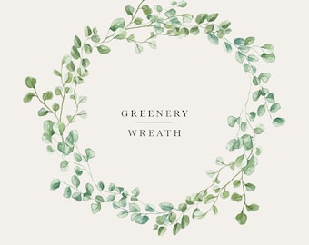 watercolor eucalyptus foliage green golden frame wreath delicate clipart illustration wedding modern greenery PNG hand drawn