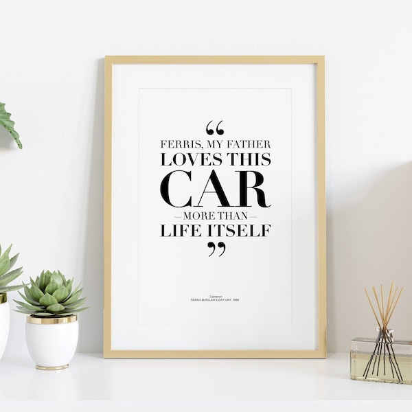 Ferris Bueller Movie Quote Poster Etsy
