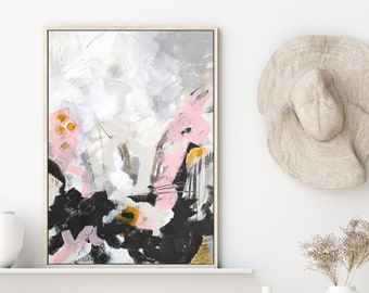 Abstract Art Print; A3 Pink Art; Abstract Landscape Painting; Abstract Giclee Print