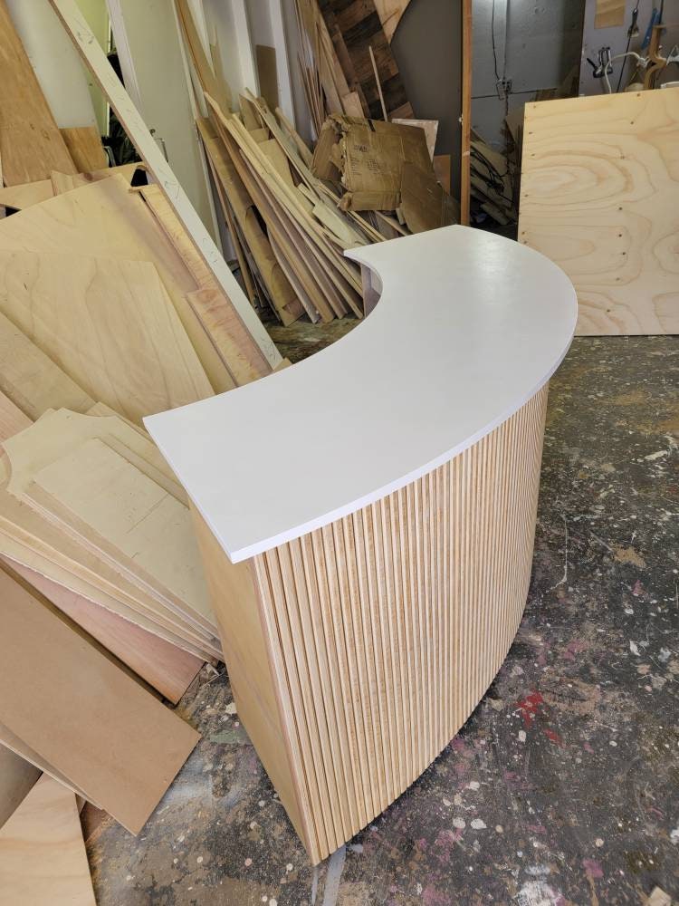 Fluted Office Desk Work Desk Modular Furniture Fluted Etsy