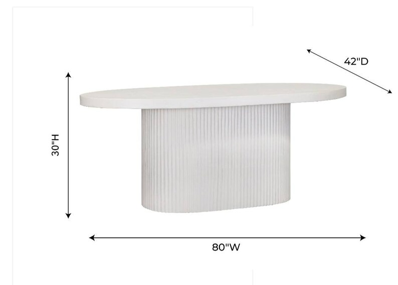 Fluted Dining Table Fluted Table Fluted Wall Ripple Dinner Etsy