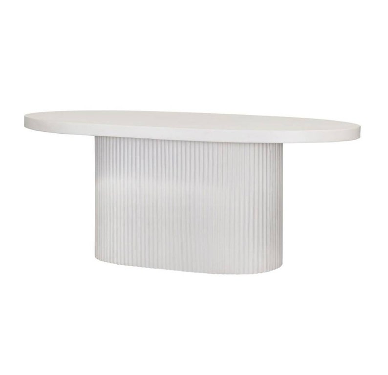 Fluted Dining Table Fluted Table Fluted Wall Ripple Dinner Etsy