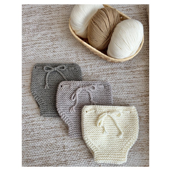 Culotte tricot pour bébé en laine mérinos