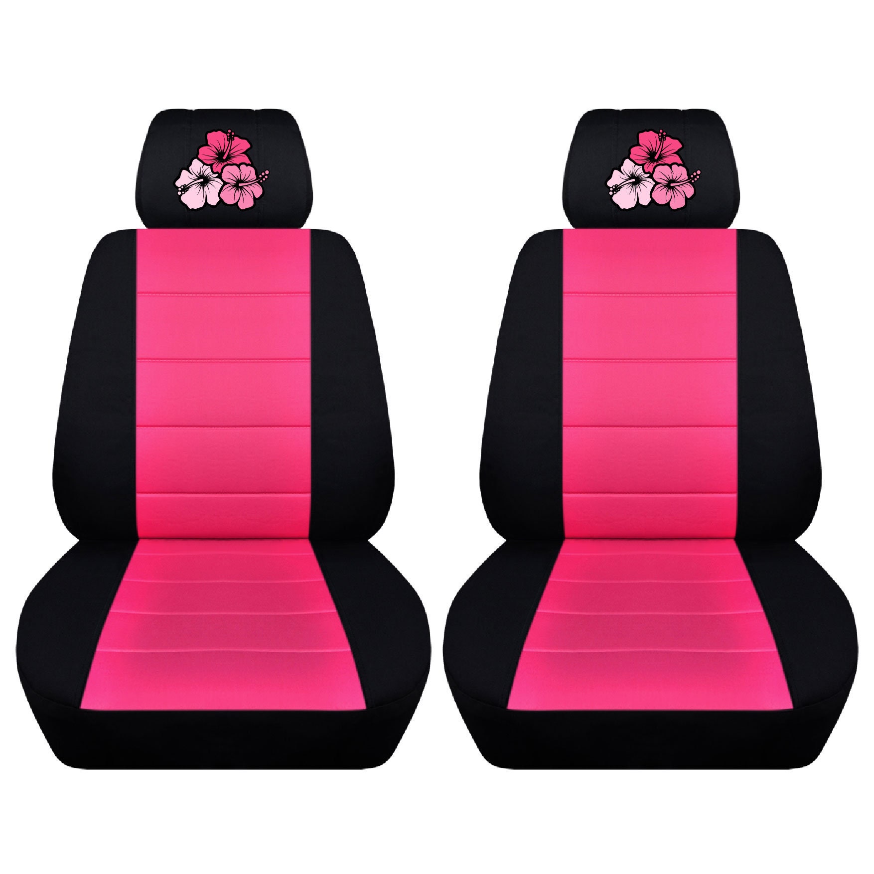Seat Covers with Embroidered Hibiscus Flowers on the Seat Etsy