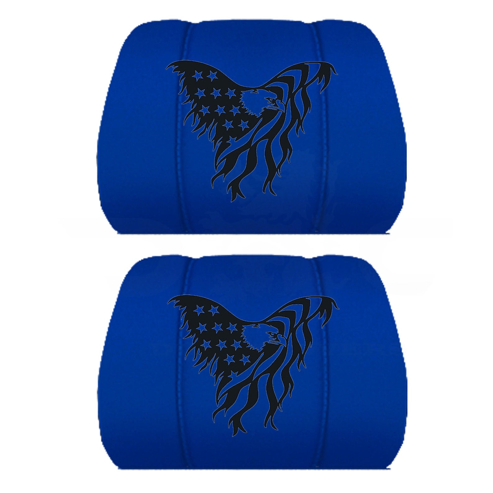 Two Black Headrest Covers Customized for Your Specific Car Etsy