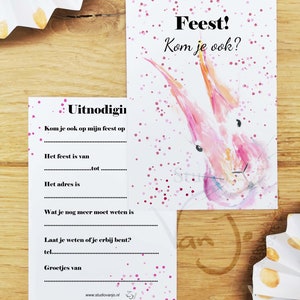 Des invitations colorées et originales pour une fête d'enfants. Facile à imprimer. Avec des champs de saisie pratiques !